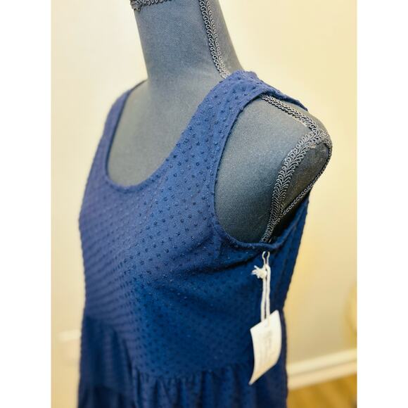Navy Blue Swiss Dot Tank - Picture 4 of 4